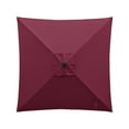 thumbnail image 4 of Ultrashades 6.5 ft Square Outdoor Patio Market Umbrella with Push Button Tilt and Crank Handle, Burgundy, 4 of 7