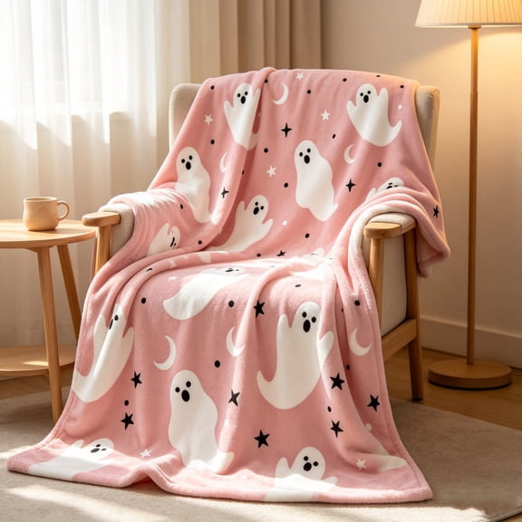 Tepsmf Halloween Casual Throw Blanket Soft Cozy Decorative Blanket for Couch Sofa Bed Home Decor