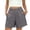 Dark Gray, variant on Womens Cotton Shorts High Waisted Stretchy Shorts Ripped Hem Knee Length Shorts Summer Casual Shorts with Pockets