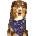 thumbnail image 6 of Daiia Christmas Purple Snowflakes Pattern Pet Scarf for Dogs and Cats – Soft & Breathable Bandana, Comfortable Pet Accessory for Everyday Wear, 6 of 6