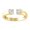 10K Yellow Gold, variant on Fine Jewelry 10K White Gold Round-shape Lab Grown Diamond Two-Stone Open Engagement Ring (1/2 Cttw, D-F Color, VS1 Clarity) Size 5