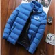 thumbnail image 3 of Parka cálida de estilo europeo para hombre, chaqueta informal de moda para invierno, chaqueta rellena de algodón a prueba de viento con cuello levantado sólido, 2024, 3 of 5
