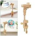 Adjustable Embroidery Hoop Holder with Clamp, Wooden Stitch Stand