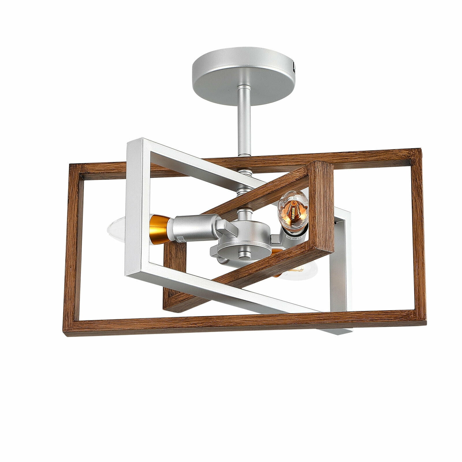 Oukaning 16" Swivel Ceiling Light Retro Adjustable Pendant Light