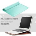 thumbnail image 5 of Funda de manga con soporte para computadora portátil de 13 pulgadas, cuero sintético, bolsa de sobre, bolsa transversal para computadora portátil, funda protectora para computadora portátil, 5 of 5