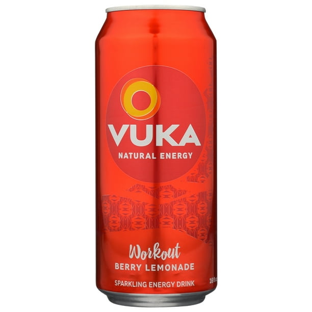 Vuka Workout Berry Lemonade Energy Drink, 16 Fl Oz