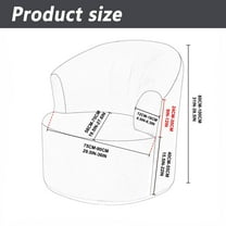 1 Sofa Cover Stretch Armchair Slipcovers Round Club Chair Couch Cover Armchair Cover for Recliner Sofa Modern Swivel Chair Slipcover Barrel Armchairs Cover
