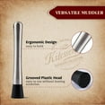 thumbnail image 4 of KITESSENSU Muddler and Bar Spoon, 8 Inch Stainless Steel Muddler for Cocktails, Mojitos, 4 of 9
