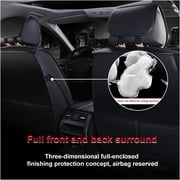 Maidao Car Seat Covers Leather for SEAT for Ateca/Cupra 2016-Present 449 Seats Water Resistant Front Rear Cushion Protector Cayenne yellow