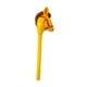 thumbnail image 2 of Juguete de palo con forma de cabeza de caballo, portátil, ligero, para decoración de fiestas, juego de simulación, divertido para Amarillo, 2 of 9