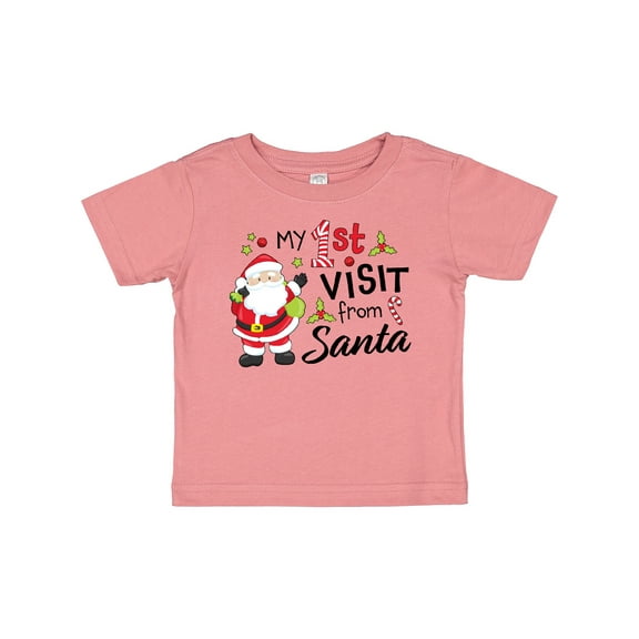 Inktastic My First Visit from Santa Boys or Girls Baby T-Shirt