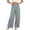 *Gray, variant on VBVC Women's Elastic Waist Cotton Linen Pants , Summer Wide Leg Palazzo Pants For Women , Ladies' Lightweight Beach Trousers with Pockets, Army Green , S-3XL