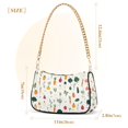 thumbnail image 3 of FORMRS Womens Shoulder Bag with Chain Strap Clutch Purse Cute Tote Handbag, Beige Vegetables Pattern, 3 of 7