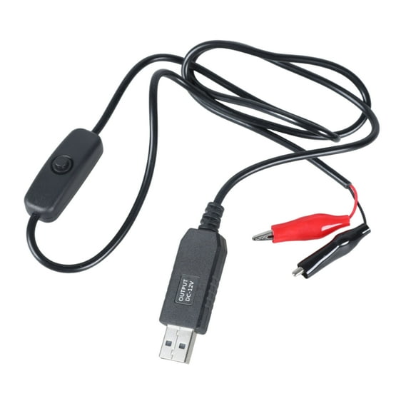 USB Male to Alligators Clip Test Leads Cable Alligators Clip with USB for Charging and Testing Power Supply Cable