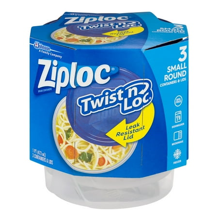 Ziploc Twist n Loc Small Round - 3 CT