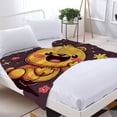 thumbnail image 3 of Cheerful Cartoon Bear Flannel Blanket - Soft Warm Cozy Design with Playful Stars & Flowers - Perfect for Sofa Travel Bed & Chair, 3 of 7