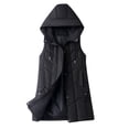 thumbnail image 4 of Uootdi Womens Long Down Vest Thick Waistcoat Sleeveless Long Coats Jackets Casual Loose Fit Fall Winter Outerwear, 4 of 7