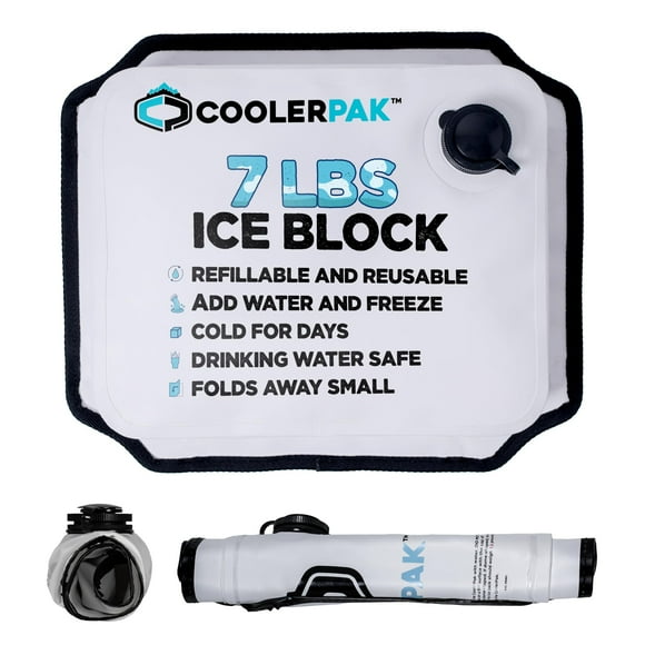 CoolerPak paquete de hielo reutilizable recargable de 3.18 kg / 7 lb para días fríos