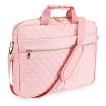 Spencer 15.6 Inch Laptop Bag Briefcase, Computer Messenger Bag, Business Work Travel Laptop Shoulder Bag, Carrying Handbag Laptop Sleeve Case Water-Resistant Satchel for Women Men, Pink
