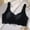 Black, variant on Women's Sports Bras Plus Size Medium Under $5 Color Block Back Buckle Thin Style Ventilate Bra Without Steel Rim