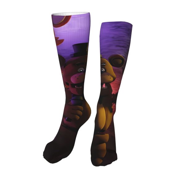 Saiise Five Nights At Freddy'S Funny Socks Men Women Boys Kids Adults Novelty Graphic 20in stockings Crazy Design Casual Dress Socks for Sports,Running,Travel