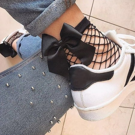 

Women Mesh Net Socks Lace Ankle Fish Short Ruffle Socks High Socks