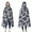 White and Black, variant on Wearable Blanket,White and Black Of Leopard Print Hooded Wearable Flannel Blanket for Adults & Teens,Winter Poncho Shawl Wrap Cape Cozy Anti-Pill,60"x80"