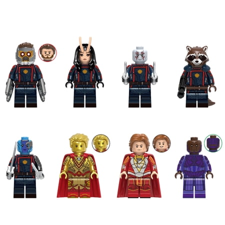 QKGHOR Guardians of the Galaxy Minifigures Building Block Toys Birthday, 8 Pieces