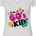 thumbnail image 4 of Inktastic I'm a 60's Kid 1960's Style Colorful Flowers Women's V-Neck T-Shirt, 4 of 5