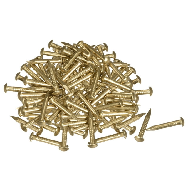 Clavos Pequeños de Latón Uxcell para DIY, Imágenes, Cajas de Madera, Accesorios para el Hogar 2x15mm