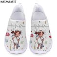 thumbnail image 1 of Medical Injection Pattern Women Breathable Mesh Flat for Nurse Walking Sneaker Beach Loafers Ladies Walk Shoes, 1 of 5