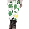 thumbnail image 5 of lcziwo Sales Today Clearance Prime Only, St Patrick's Day Leggings for Women Fashion Shamrock Print High Waist Yoga Pants Slim Fit Stretchy Workout Tights Holiday Bottom Trousers Multicolor L, 5 of 7