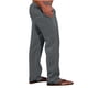 thumbnail image 4 of Pantalones de lino y algodón con cintura elástica para hombre, informales, lisos, con bolsillos, 4 of 6