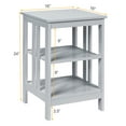 thumbnail image 4 of Topbuy 3-tier Side Table Nightstand Sofa End Table Storage Display Shelf Grey, 4 of 10
