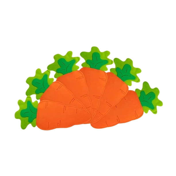 Set -Bolsas para cubiertos de fieltro con motivo de zanahoria, ideales como portacubiertos y organizadores de platos para el hogar en primavera