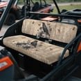 thumbnail image 3 of ZIATUBLES Crow Skull Butterfly Rose Print UTV Seat Covers 2 Pack, Waterproof Polyester Replacement Front Bench Seats Covers, Wear-Resistant UTV Outdoor Accessory Part for Kawasaki Mule, 3 of 8