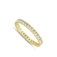 thumbnail image 4 of CHOOSE YOUR COLOR White CZ Yellow Gold-Tone Eternity Ring .925 Sterling Silver Band Female Size 9, 4 of 4