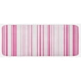 thumbnail image 1 of Pale Pink Kitchen Mat, Vertical Striped Abstract Color Bands Straight Lines Geometric, Plush Decorative Kitchen Mat with Non Slip Backing, 47" X 19", White Pale Pink, by Ambesonne, 1 of 1