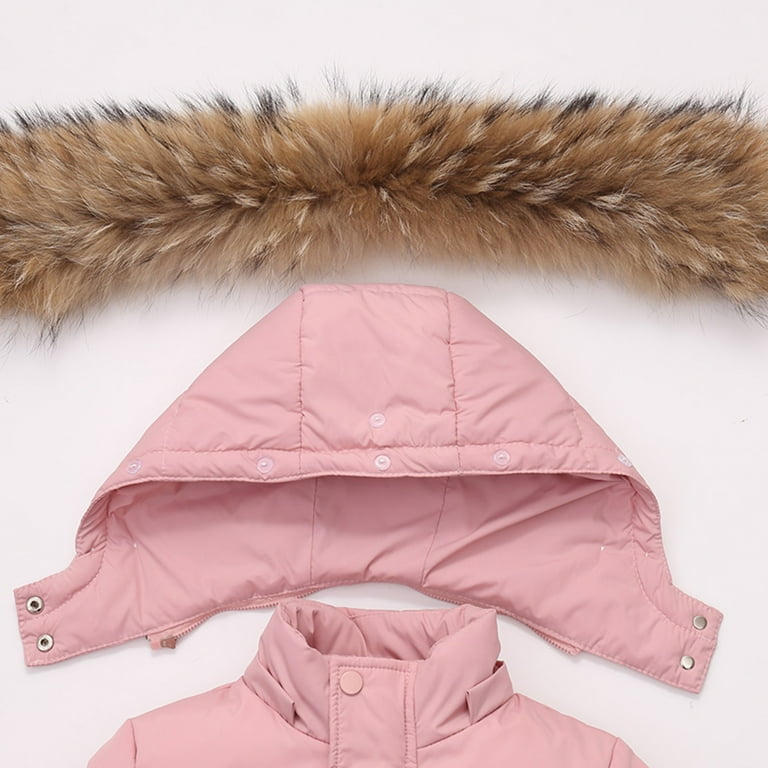 ZCFZJW Toddler Girl Snowsuit Two Piece Kids Solid Color