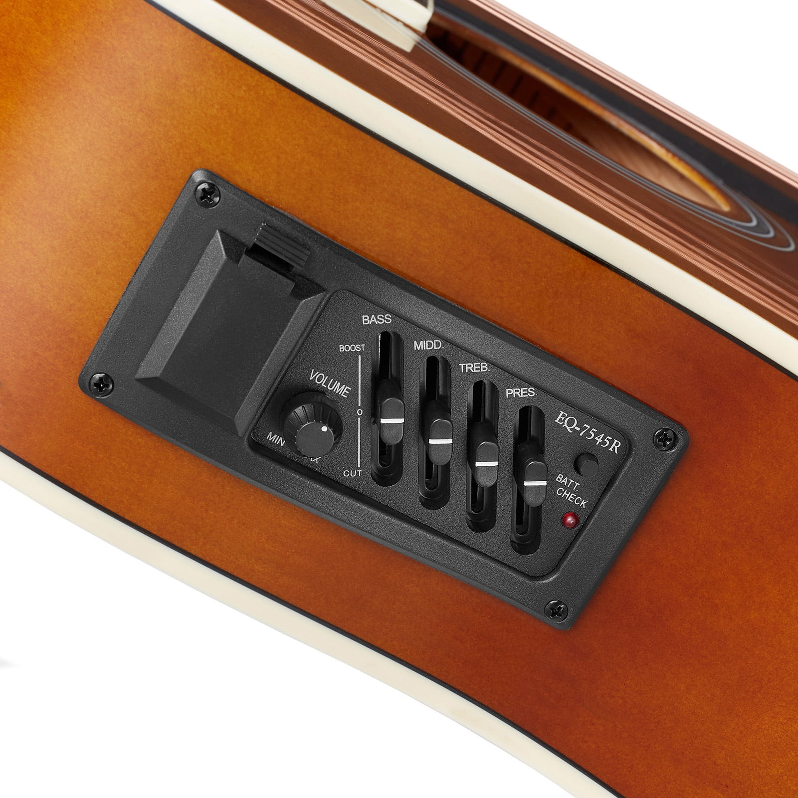 Ashthorpe Full-Size Cutaway Dreadnought Acoustic Electric Guitar Package, Brown