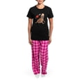 thumbnail image 4 of CafePress - I Luv My (Black) Pajamas - Women's Short Sleeve Print T-Shirt and Pants Dark Cotton Pajama Set, 4 of 7