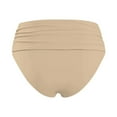 thumbnail image 5 of MNCEKFOD Women's Tummy Control Swim Bottoms Summer Beach High Waist Pleated Swim Trunks Double Layered Triangle Swimsuit Bathing Suit Bottoms Khaki XL, 5 of 6