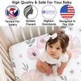 thumbnail image 2 of Sweet Jojo Designs Watercolor Floral Pink and Grey Girl Fitted Crib Sheets Set 3 Piece, 2 of 6