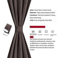 thumbnail image 2 of PiccoCasa French Door Curtains Thermal Insulated Blackout Door Window Panel, 54 x 72 inch, Coffee Color, 2 of 6