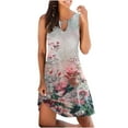 thumbnail image 2 of Robes d'Été Robe Femmes Décontractée Été en Vrac Imprimé Floral Réservoir Robe Creuse Plage Robe Sans Manches Robe Multicolore XL, 2 of 5