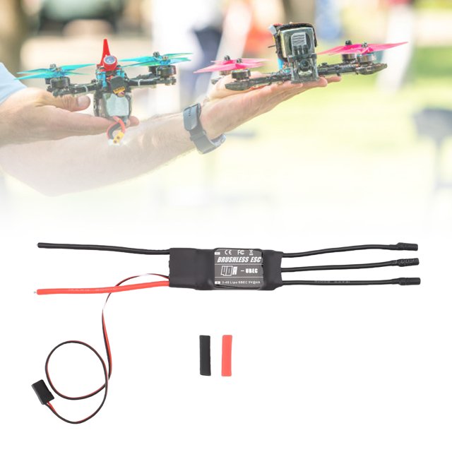 Esc sin escobillas, Múltiples Guardias Compatibilidad 40a Silicona y Cobre Instalacia Fácil Motor Sin Escobillas Controlador de Velocidad Eléctrica Para Aviones Modelo