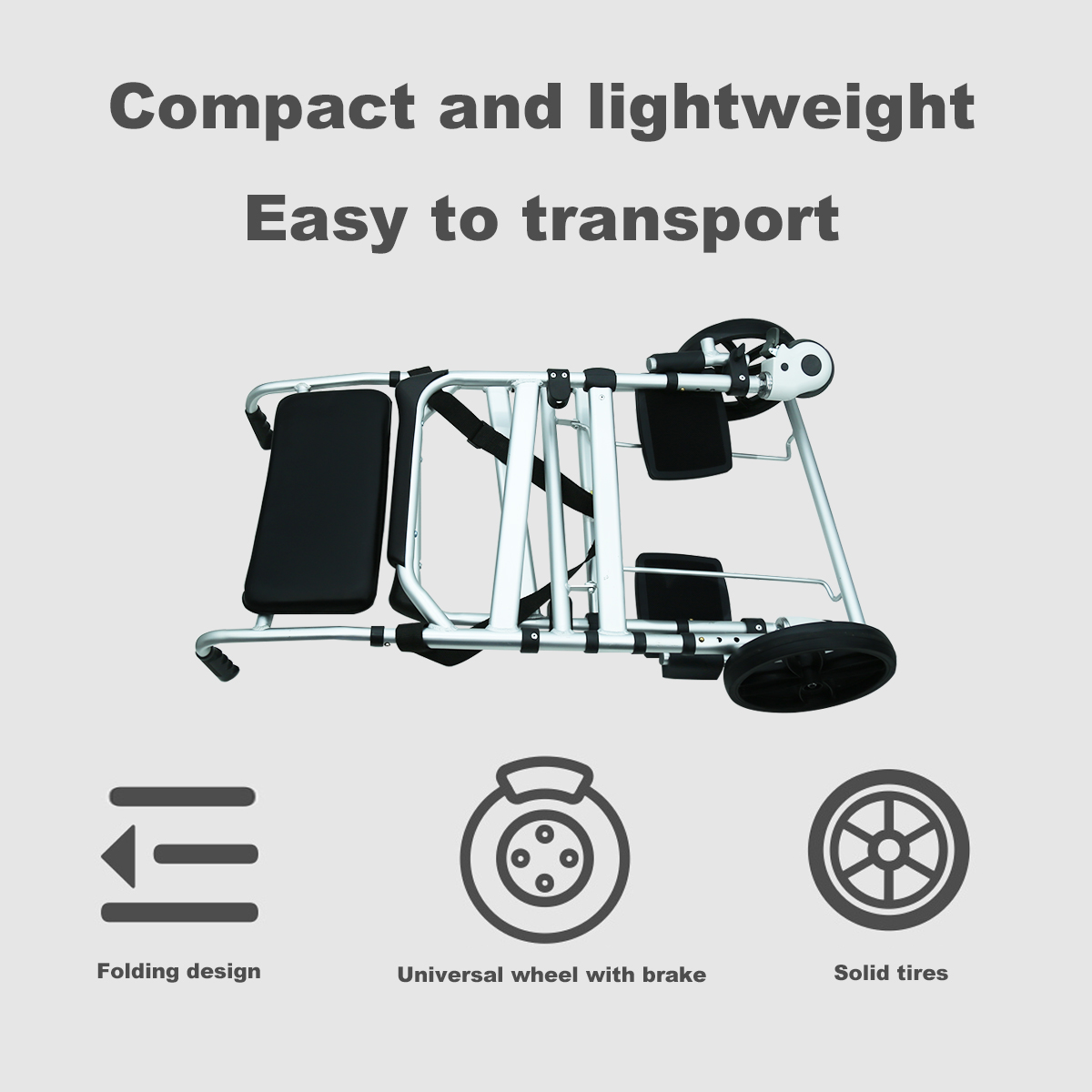 Shower Chair with Wheels, Foldable Height Adjustable Rolling Shower Chair, Sturdy Shower Wheelchair for Seniors with Large Commode, 220lbs Capacity