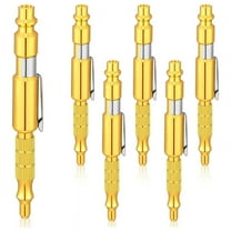 6Pcs 1/4In I/MType Adjustable Pocket Plug Air Blow GunAir Blower for Compressor Pen Dust Cleaning,Gold