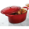 thumbnail image 6 of Crock-Pot 7 Quart Oval Enamel Cast Iron Covered Dutch Oven Slow Cooker, Red, 6 of 6