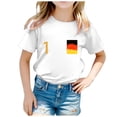 thumbnail image 1 of WEAIXIMIUNG Chemise Fille 2T 2024 Coupe d'Europe pour Enfants Mode Équipe Imprimée Manches Courtes Col Rond T-Shirt 1, 1 of 4